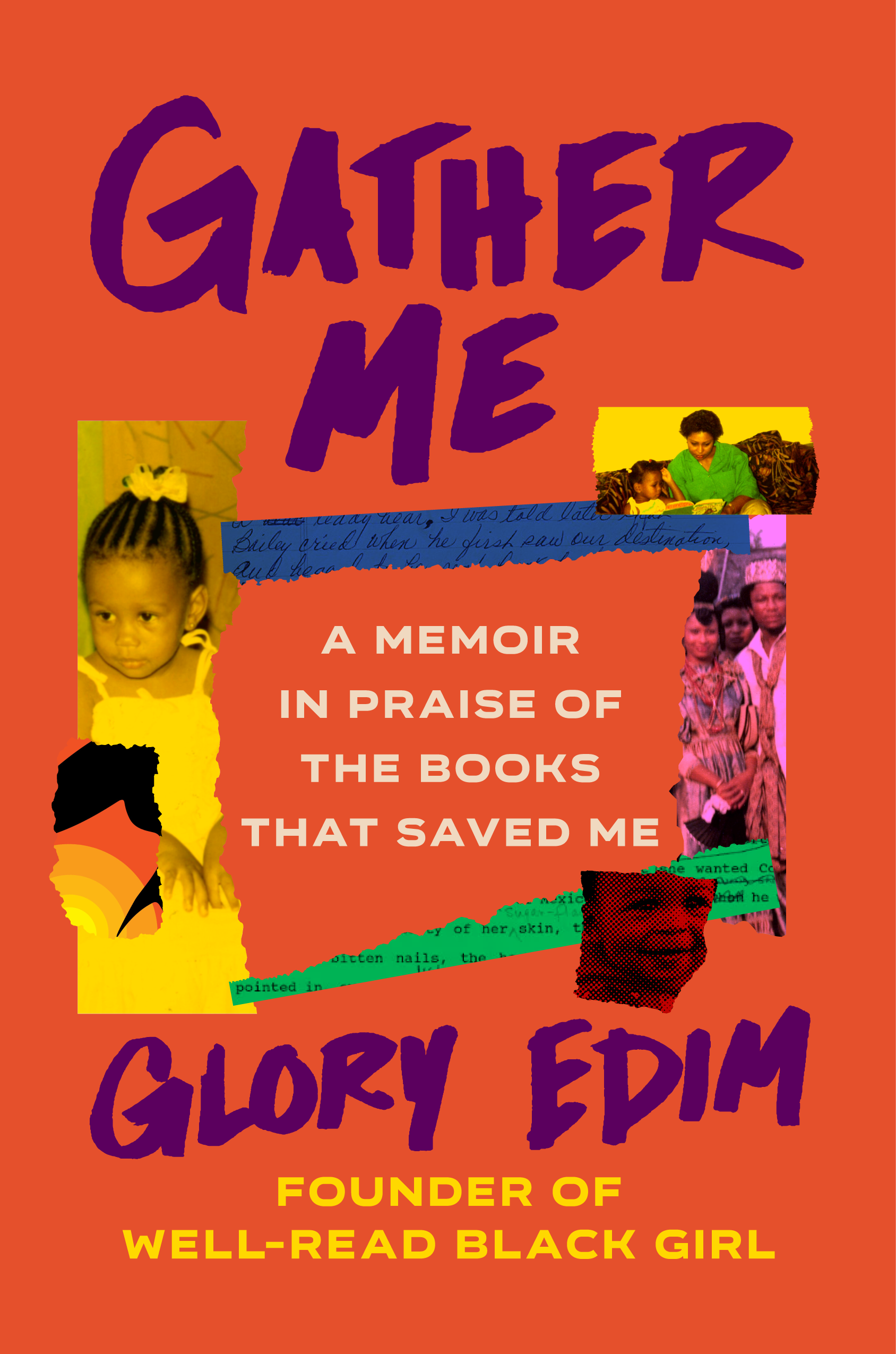Hardcover Book with Author Childhood Photos_Gather Me: A Memoir in Praise of the Books That Saved Me - By Glory Edim