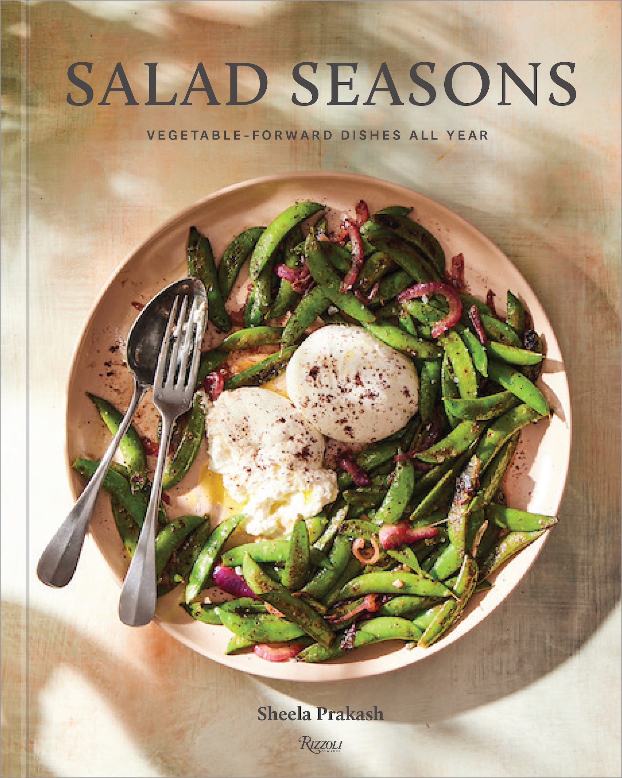 Green Salad Dish Photo On Cover of Salad Seasons- Vegetable-Forward Dishes All Year - By Sheela Prakash_Health Wellness Cookbooks 